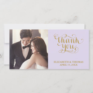 ELEGANT HANDWRITTEN SCRIPT PHOTO THANK YOU CARD