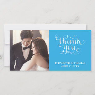 ELEGANT HANDWRITTEN SCRIPT PHOTO THANK YOU CARD