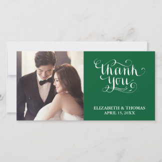 ELEGANT HANDWRITTEN SCRIPT PHOTO THANK YOU CARD