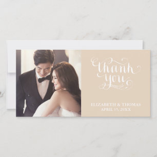 ELEGANT HANDWRITTEN SCRIPT PHOTO THANK YOU CARD