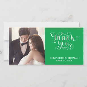 ELEGANT HANDWRITTEN SCRIPT PHOTO THANK YOU CARD