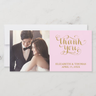 ELEGANT HANDWRITTEN SCRIPT PHOTO THANK YOU CARD