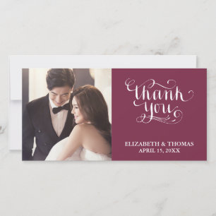 ELEGANT HANDWRITTEN SCRIPT PHOTO THANK YOU CARD