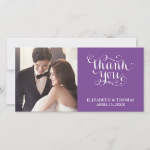 ELEGANT HANDWRITTEN SCRIPT PHOTO THANK YOU CARD
