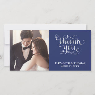 ELEGANT HANDWRITTEN SCRIPT PHOTO THANK YOU CARD