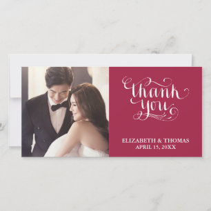 ELEGANT HANDWRITTEN SCRIPT PHOTO THANK YOU CARD