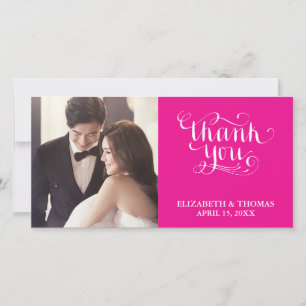 ELEGANT HANDWRITTEN SCRIPT PHOTO THANK YOU CARD