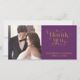 ELEGANT HANDWRITTEN SCRIPT PHOTO THANK YOU CARD