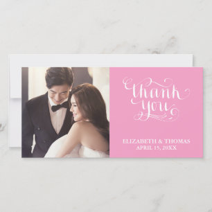 ELEGANT HANDWRITTEN SCRIPT PHOTO THANK YOU CARD
