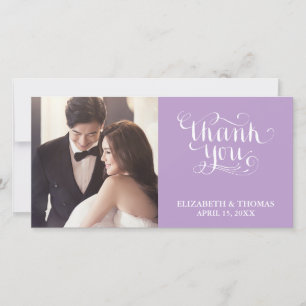 ELEGANT HANDWRITTEN SCRIPT PHOTO THANK YOU CARD