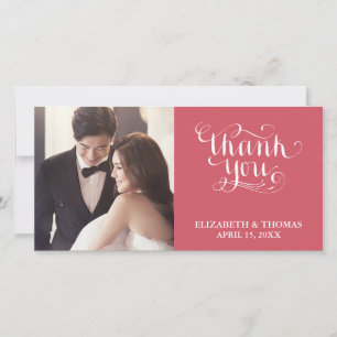 ELEGANT HANDWRITTEN SCRIPT PHOTO THANK YOU CARD