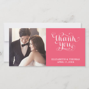 ELEGANT HANDWRITTEN SCRIPT PHOTO THANK YOU CARD