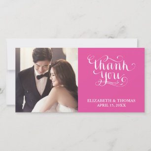 ELEGANT HANDWRITTEN SCRIPT PHOTO THANK YOU CARD