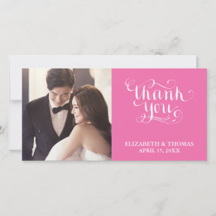 ELEGANT HANDWRITTEN SCRIPT PHOTO THANK YOU CARD