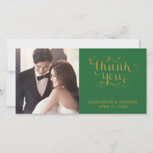 ELEGANT HANDWRITTEN SCRIPT PHOTO THANK YOU CARD