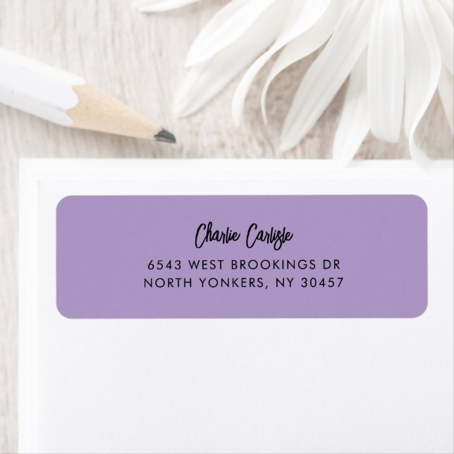 Elegant Handwritten Script Return Address  (Insitu)