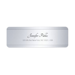 Elegant Handwritten Script Text Silver Template