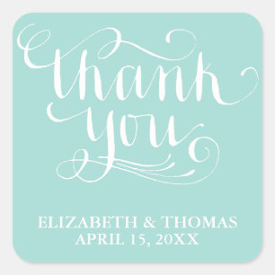 ELEGANT HANDWRITTEN SCRIPT THANK YOU STICKERS