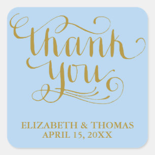 ELEGANT HANDWRITTEN SCRIPT THANK YOU STICKERS