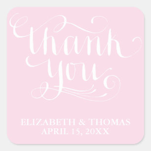 ELEGANT HANDWRITTEN SCRIPT THANK YOU STICKERS
