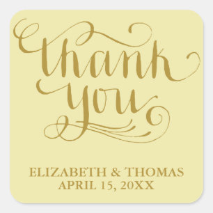 ELEGANT HANDWRITTEN SCRIPT THANK YOU STICKERS