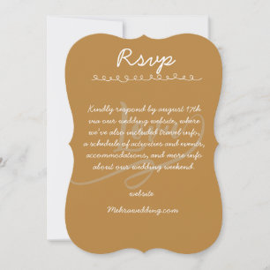 Elegant Handwritten Script Wedding RSVP Card