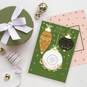 Elegant Hanging Christmas Ornaments Business Logo