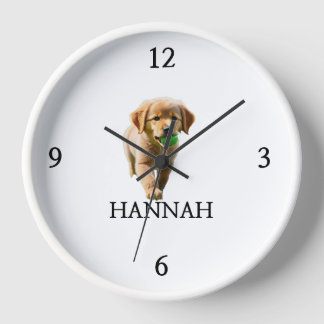 Elegant "HANNAH" Personalised Clock