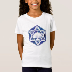 Elegant Hanukkah Menorah in Star of David T-Shirt
