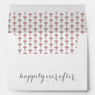 Elegant Happily Ever After 5x7 Wedding Invitation Envelope