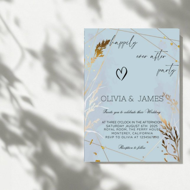 Elegant "Happily Ever After Party" Wedding Party Invitation (Creator Uploaded)