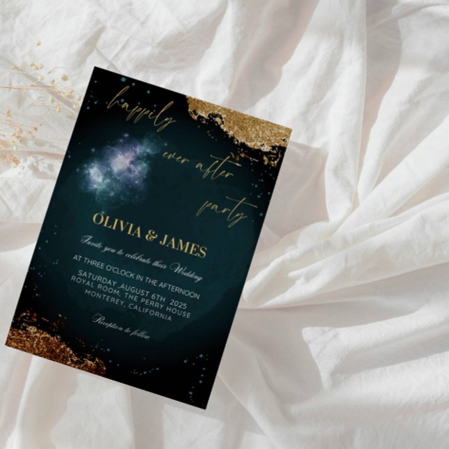 Elegant "Happily Ever After Party" Wedding Party Invitation (Creator Uploaded)