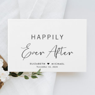 Elegant Happily Ever After Wedding Guest Book