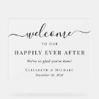 Elegant Happily Ever After Wedding Welcome Frosted