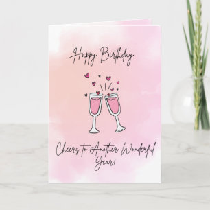 Elegant Happy Birthday Card   Cheers