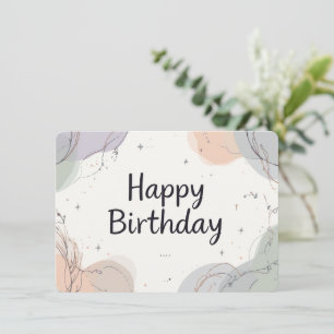 Elegant Happy Birthday Card Decorative Abstract