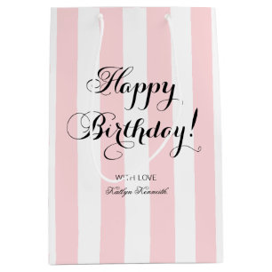 Elegant Happy Birthday Medium Gift Bag