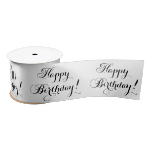 Elegant Happy Birthday Satin Ribbon