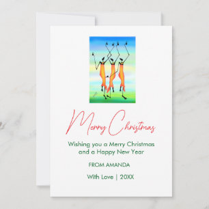 Elegant, Happy Dance Christmas Holiday Card