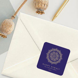 Elegant Happy Diwali Square Sticker