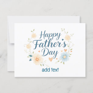 Elegant Happy Father's Day Card with Custom Name –