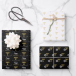 Elegant Happy Hanukkah Golden Menorah Monogram Wrapping Paper Sheet<br><div class="desc">Digital Art by Liliumdes.
Customise it with your details.</div>