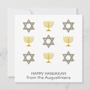 Elegant Happy Hanukkah Holiday Card