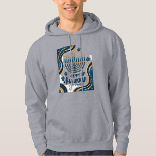 Elegant Happy Hanukkah-Jewish Holiday art Hoodie