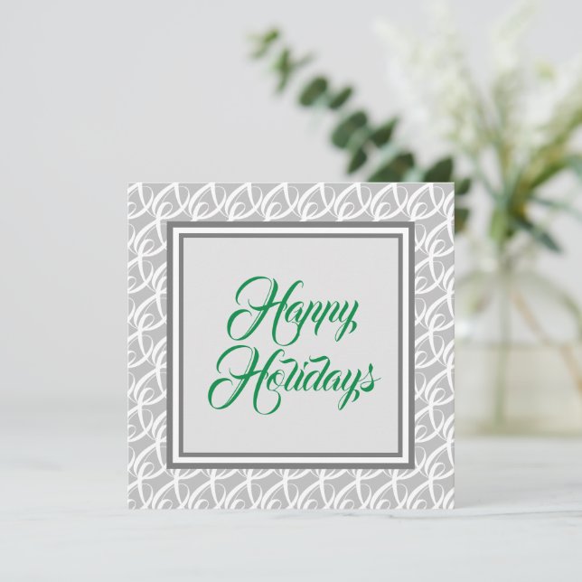 Elegant "Happy Holidays" Greeting Card (Standing Front)