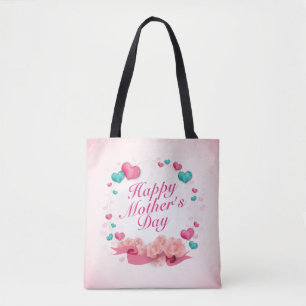 Elegant Happy Mother's Day Candy Hearts Tote Bag