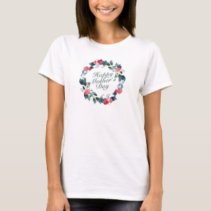 Elegant Happy Mother's Day Floral Circle Top