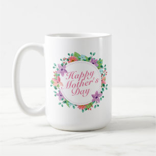 Elegant Happy Mother's Day Floral   Classic Mug