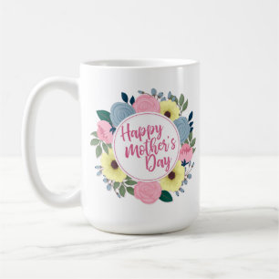 Elegant Happy Mother's Day Floral Classic Mug