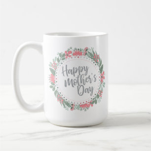 Elegant Happy Mother's Day Floral Classic Mug